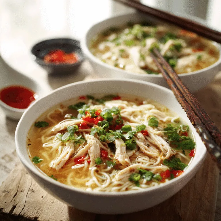 Ginger Garlic Chicken Noodle Soup – Cozy, Healing, and Full of Comfort