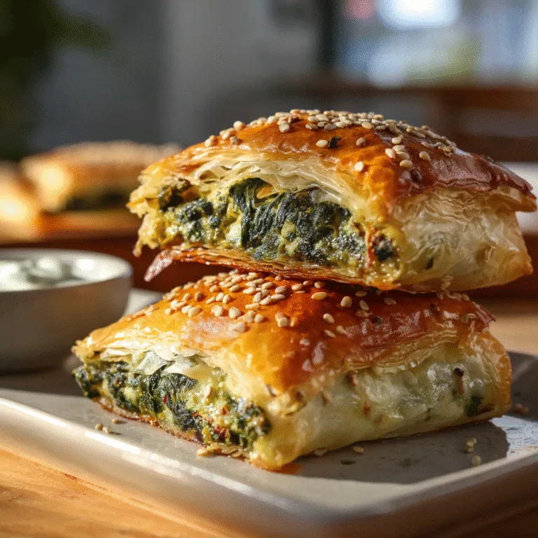 Mediterranean Spinach Stuffed Pastry – Flaky Layers with a Savory Heart