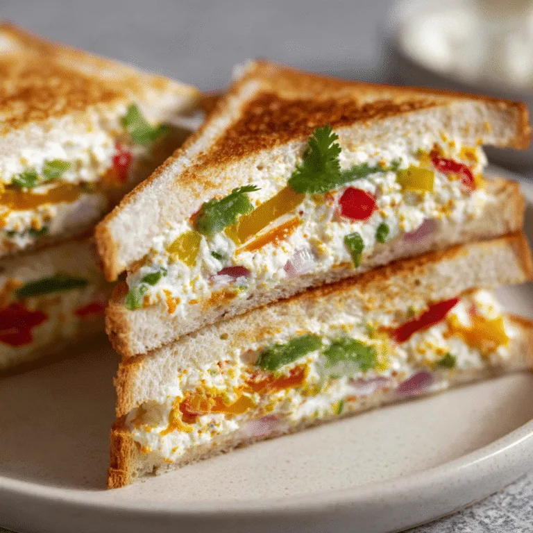 Hung Curd Sandwich – A Creamy, Fresh & Healthy Vegetarian Favorite