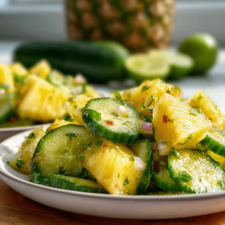 THE BEST Pineapple Cucumber Salad – Sweet, Refreshing & Tropical!
