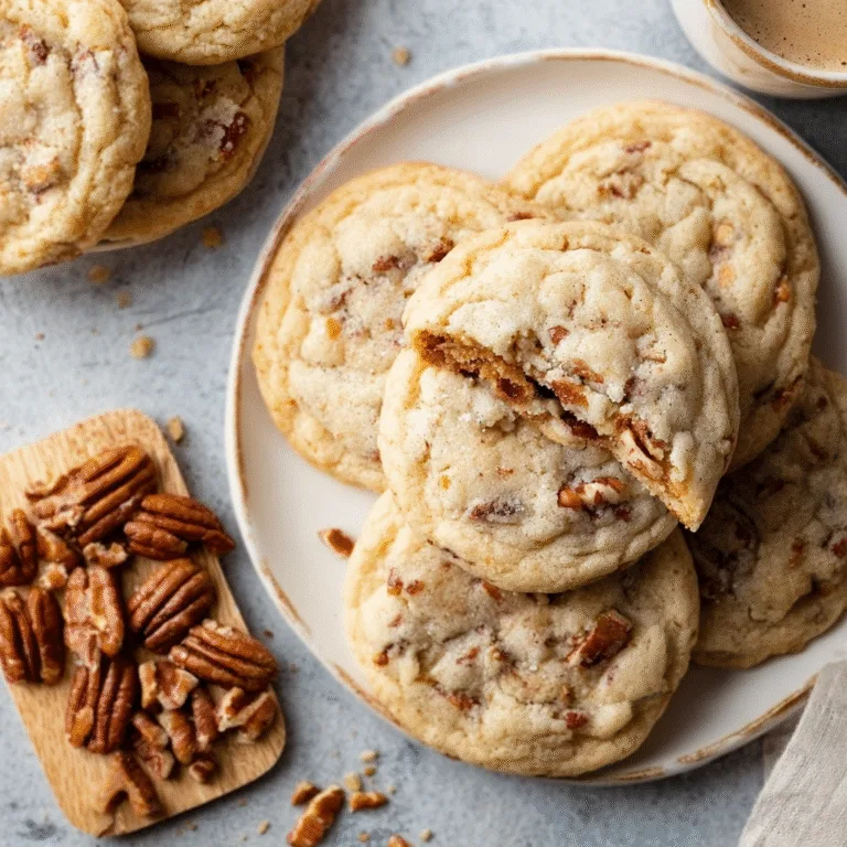 Butter Pecan Cookies – Soft, Buttery, and Loaded with Toasted Pecans