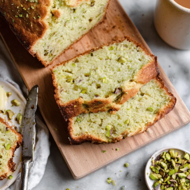 Pistachio Pudding Bread (Soft, Light & Not Too Sweet)