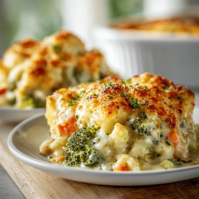 Cheesy Vegetable Casserole – Creamy Comfort in Every Bite