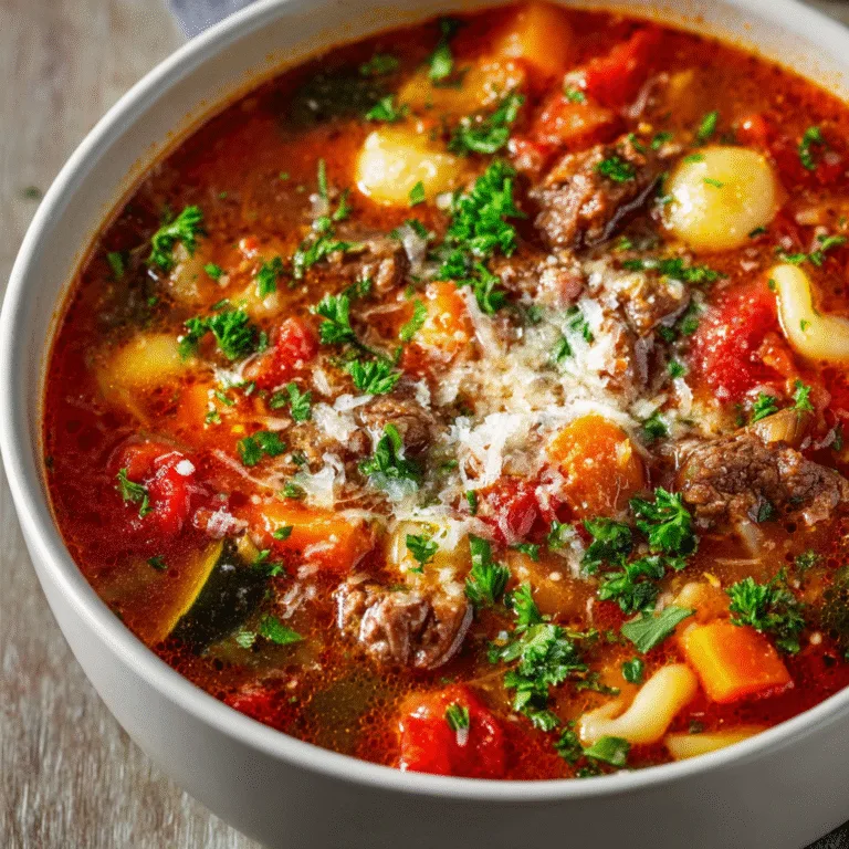 Italian Vegetable Beef Soup – A Hearty, Old-World Comfort Classic