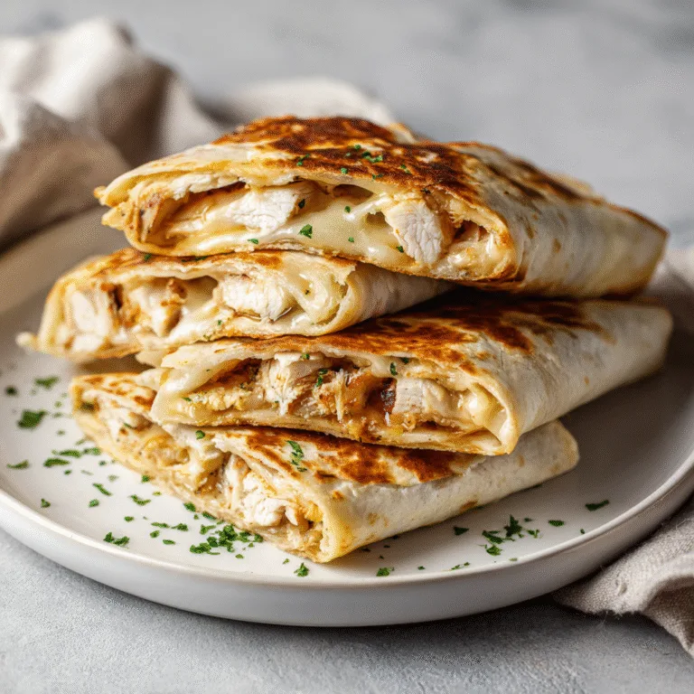 Cheesy Garlic Chicken Wraps (Crispy, Creamy & Packed with Flavor)
