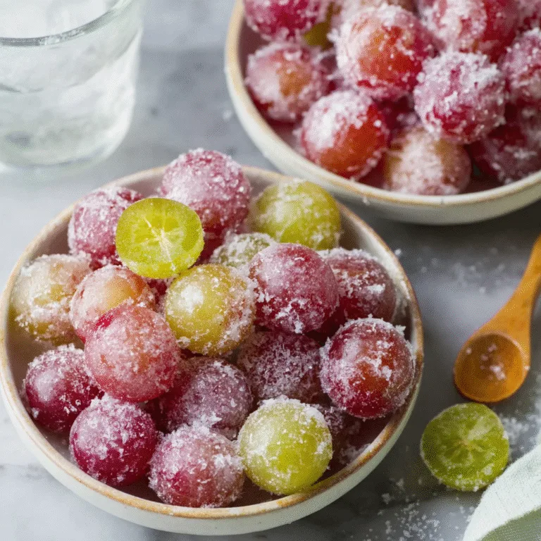 Frozen Candied Grapes (Healthy Sour Candy Recipe)