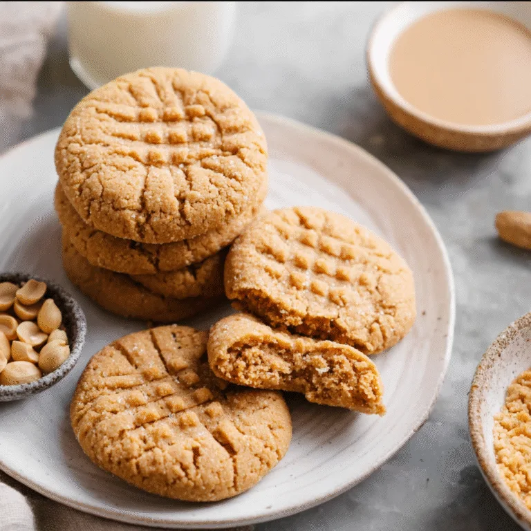 3-Ingredient Sugar-Free Peanut Butter Cookies (Soft & Chewy)