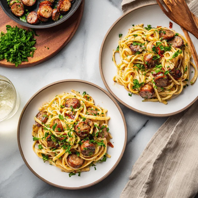 Creamy Cajun Sausage Pasta (Ready in 30 Minutes!)