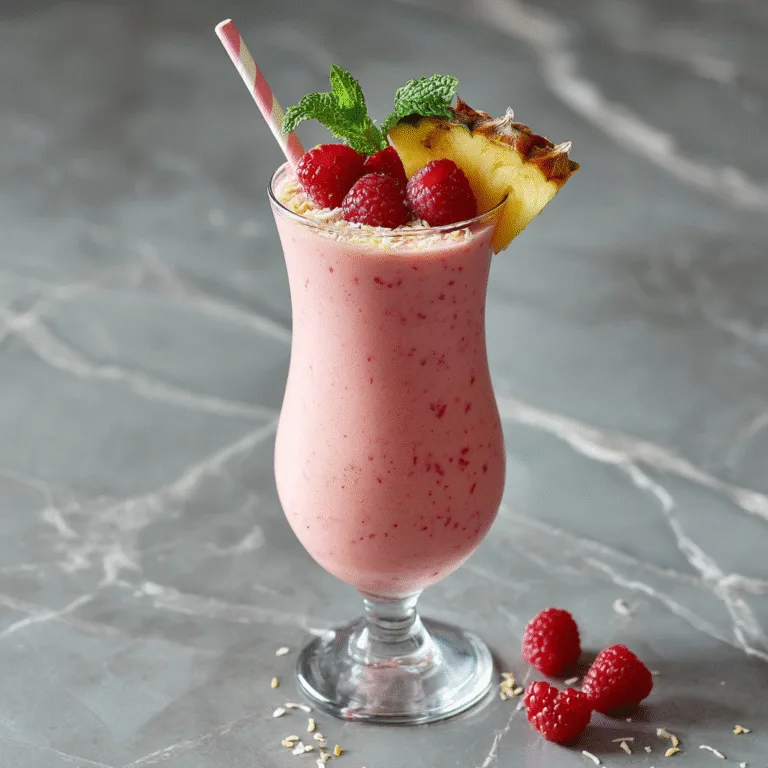 Raspberry Colada Twist: A Tropical Escape in Every Sip