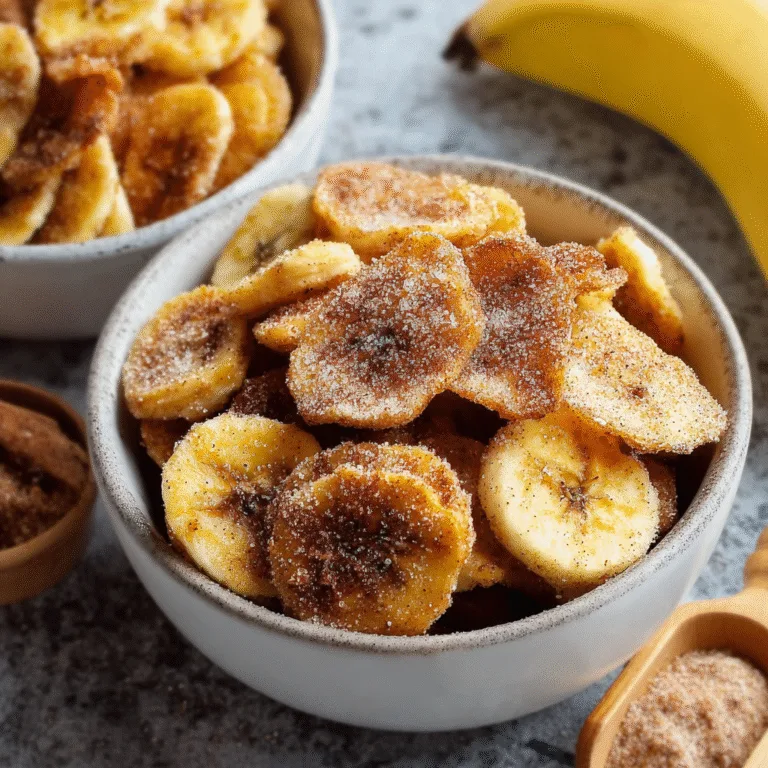 Cinnamon Sugar Air Fryer Banana Chips (Crispy & Guilt-Free)