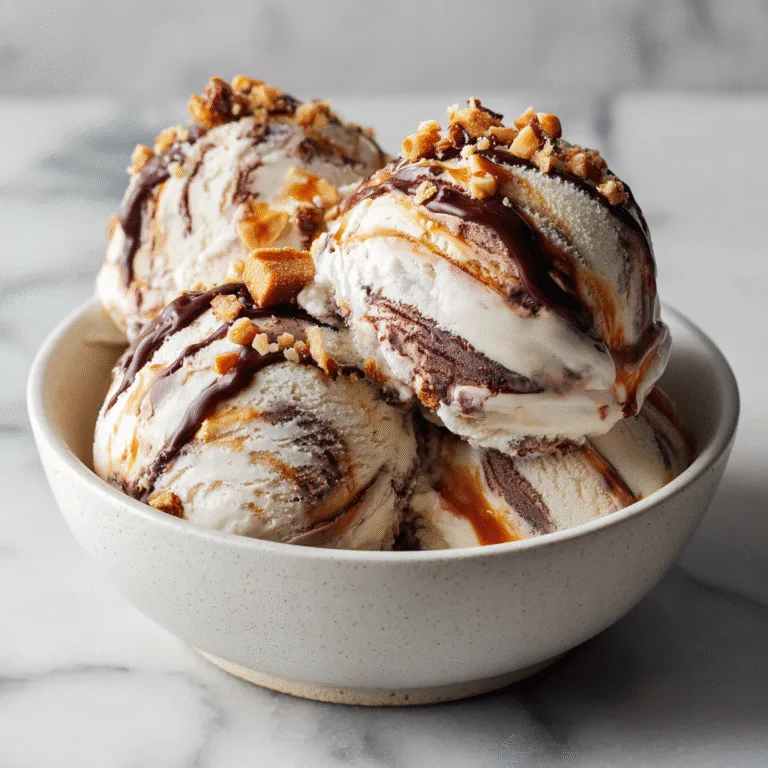 Homemade Nougat Ice Cream – Double Decker Inspired Ice Cream