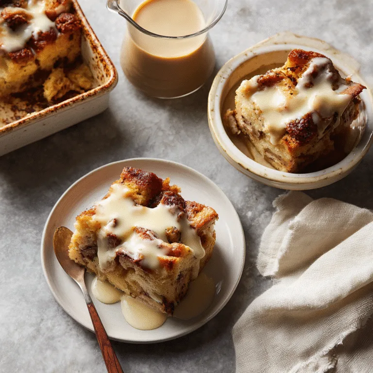 Grandma’s Old-Fashioned Bread Pudding with Vanilla Sauce