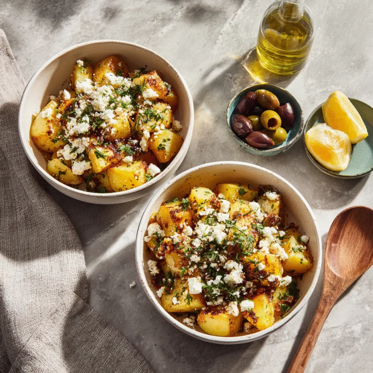 Baked Feta Potatoes (Easy Mediterranean One-Pan Recipe)