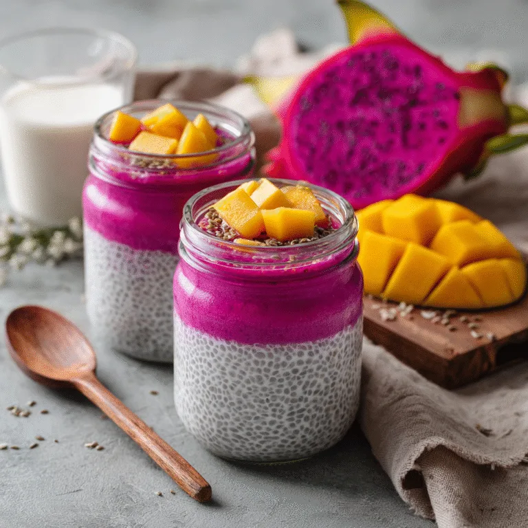 Mango & Dragon Fruit Chia Pudding: A Tropical, Nutrient-Packed Delight