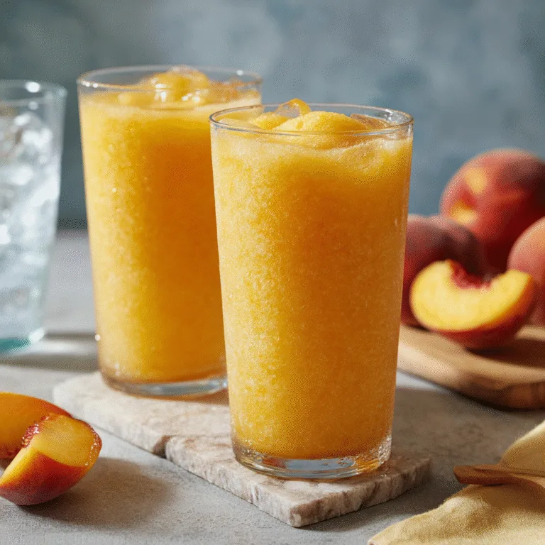 Homemade Peach Slurpee — The Ultimate Icy Summer Treat