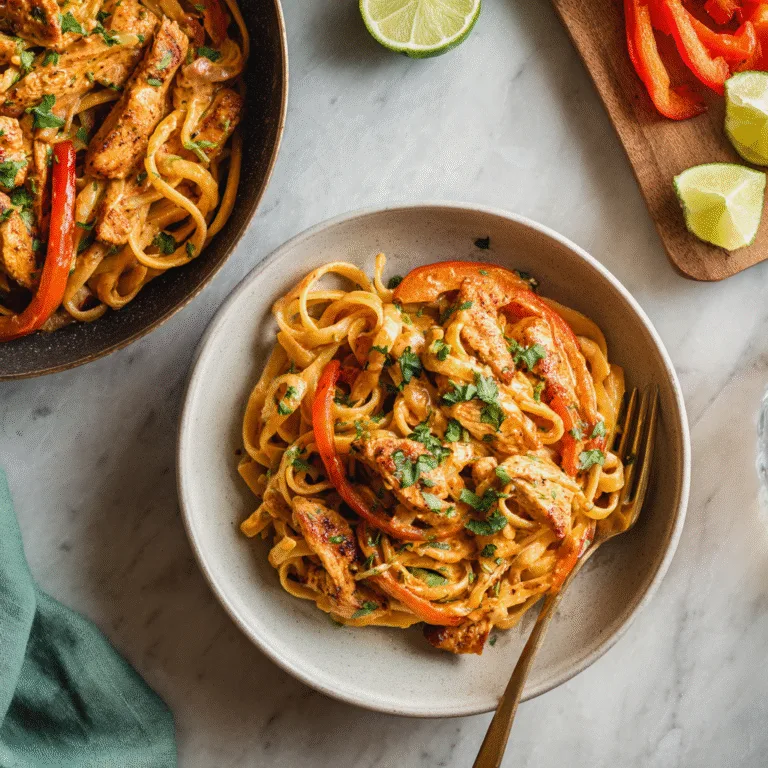Creamy Chicken Fajita Pasta – A 20-Minute Weeknight Favorite