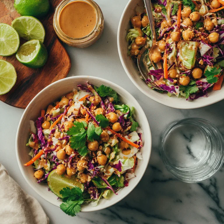 Chopped Thai-Inspired Chickpea Salad with Curry Peanut Dressing – Fresh, Bold & Flavor-Packed
