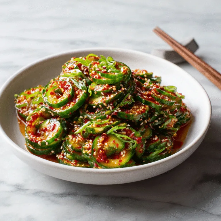 Spiral Cucumber Salad (Korean-Inspired Oi Muchim) – Crisp, Spicy & Refreshingly Bold