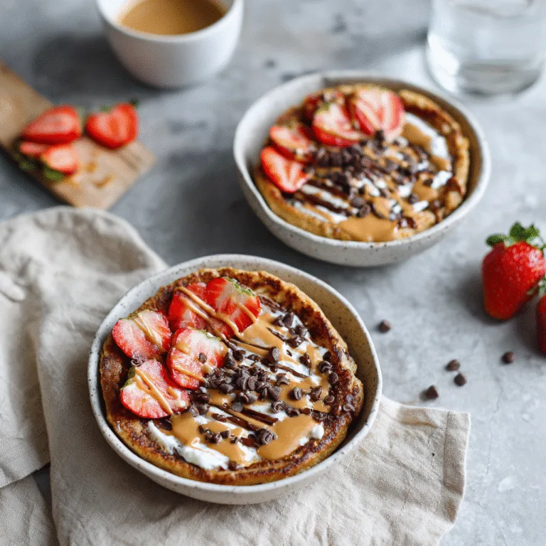 Baked Protein Pancake Bowls – High-Protein, Single-Serve, and No Banana Needed!