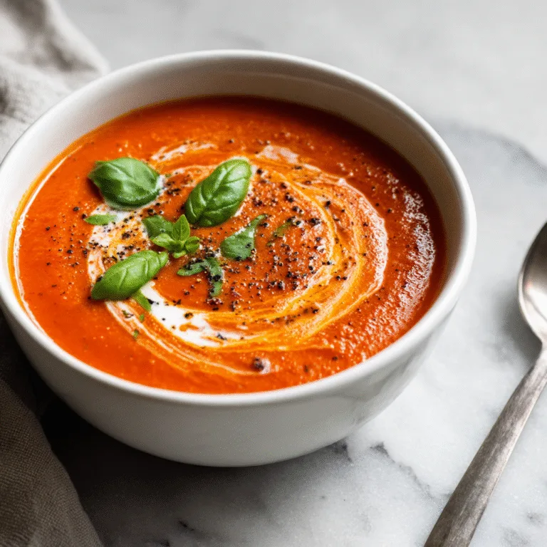 Creamy Roasted Garlic Tomato Soup – Cozy, Velvety & Full of Flavor
