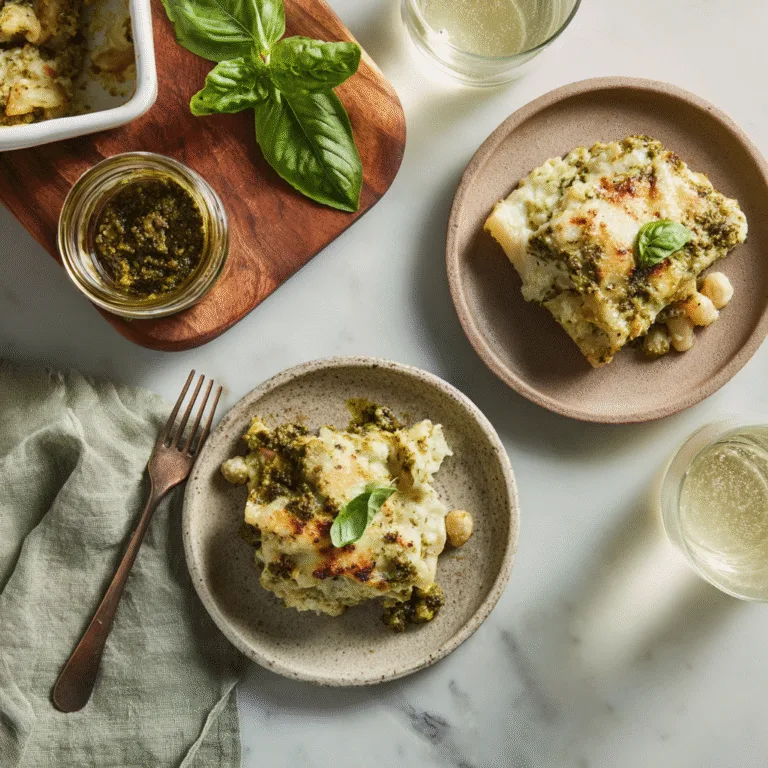 White Bean & Pesto Bake (Easy Dump-and-Bake Casserole)