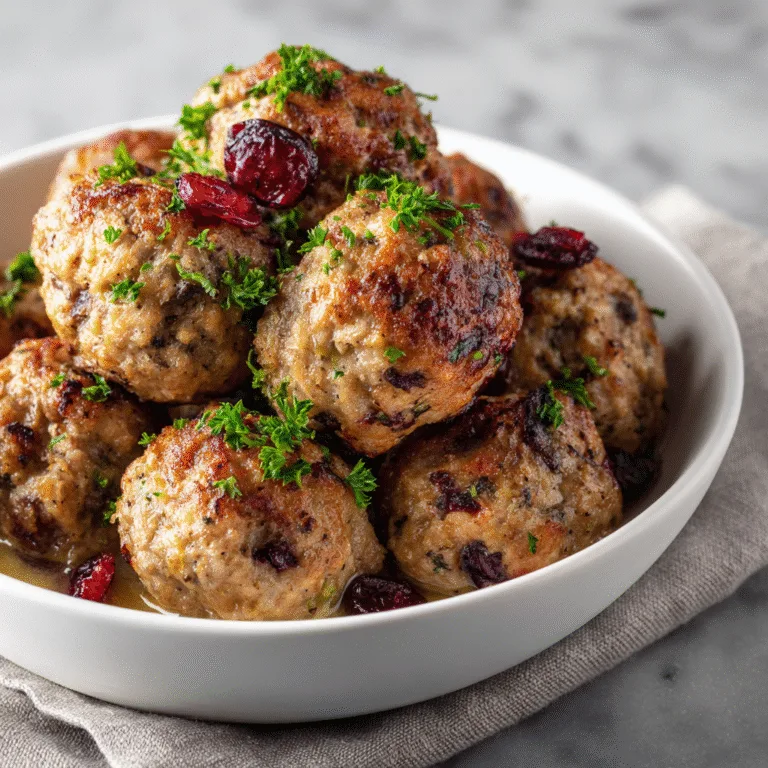 Cranberry Turkey Stuffing Balls