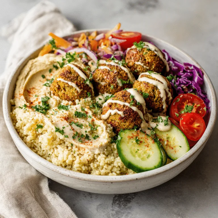 Mediterranean Bowl with Hummus, Falafel & Tahini