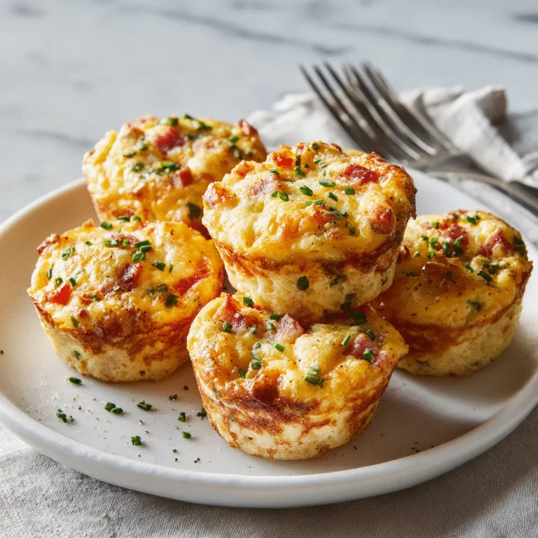 Ham and Cheese Egg Cups – Healthy Make-Ahead Breakfast Muffins