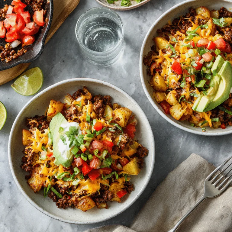 Loaded Potato Taco Bowls (Crispy, Cheesy & Family-Friendly)