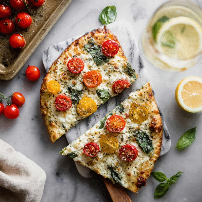 Cottage Cheese Pizza Flatbread (High-Protein & Delicious)