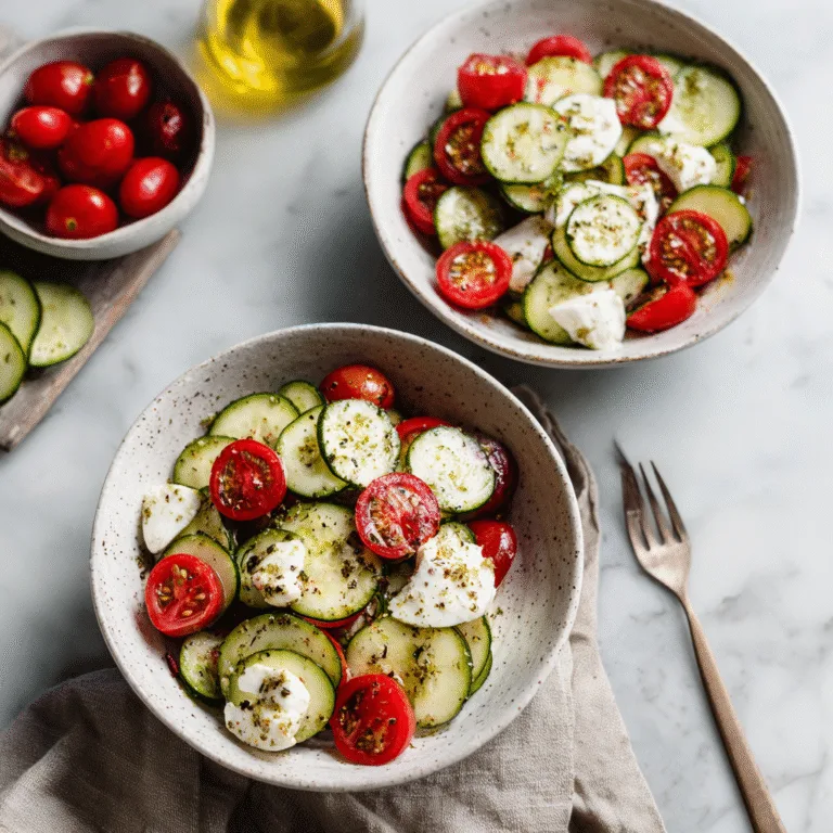 Cucumber Mozzarella Salad – Fresh, Quick & Perfect for Busy Days