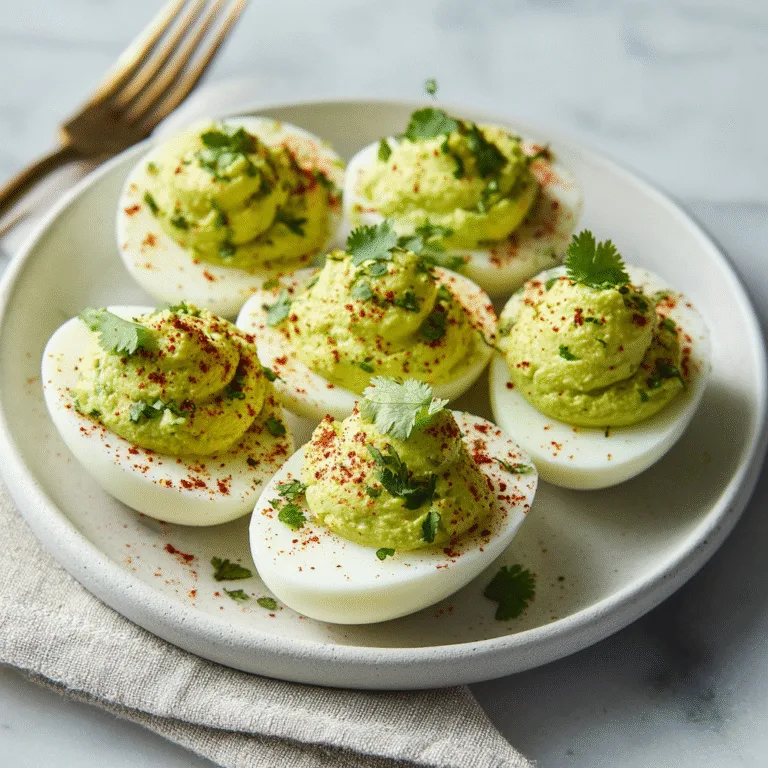 Avocado Deviled Eggs (No Mayo!) – Creamy, Healthy & Irresistible