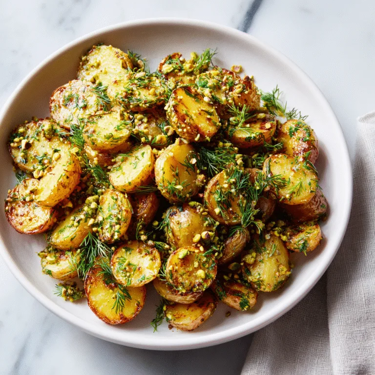 Roasted Potato Salad with Fresh Herbs & Pistachios