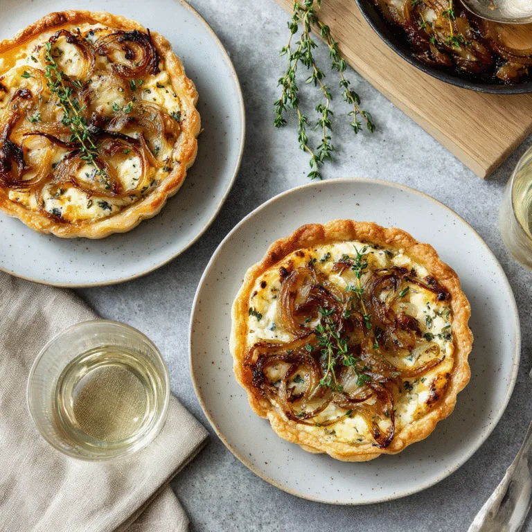 Caramelized Onion and Goat Cheese Tarts