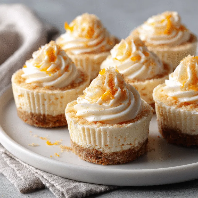 Orange Creamsicle Mini Cheesecakes (No-Bake!)