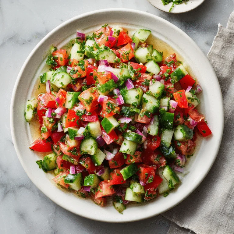 Shirazi Salad – Fresh, Vibrant, and Perfectly Chopped