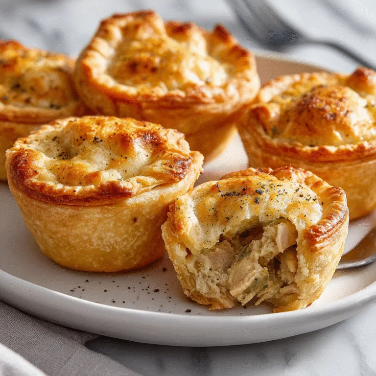 Easy Mini Chicken Pot Pies (Only 4 Ingredients!)