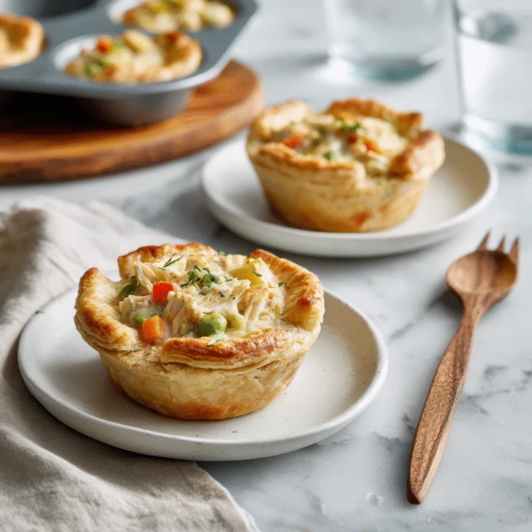 Easy Mini Chicken Pot Pies (Only 4 Ingredients!)