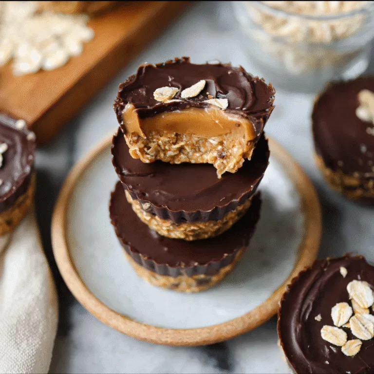 No-Bake Peanut Butter Oat Cups (Easy 4-Ingredient Treat)