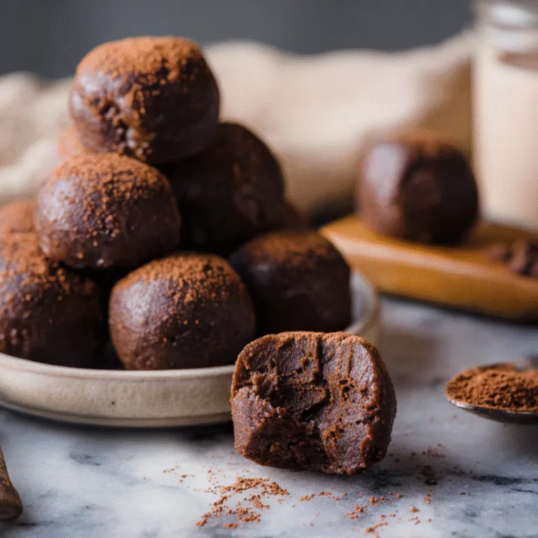 No-Bake Chocolate Brownie Bites (3 Ingredients!)