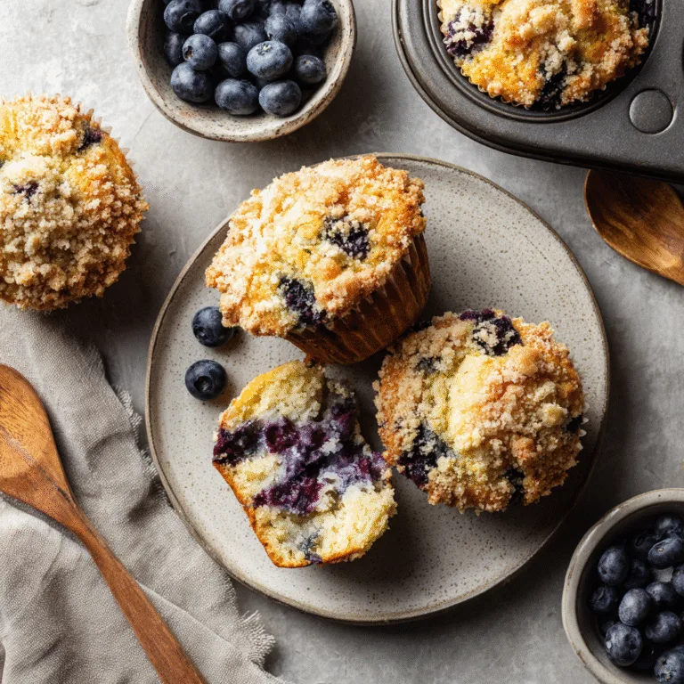 Blueberry Streusel Muffins (Soft, Bakery-Style & Buttery!)