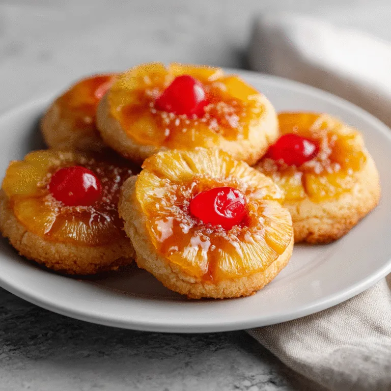 Pineapple Upside Down Sugar Cookies (Tropical & Buttery!)