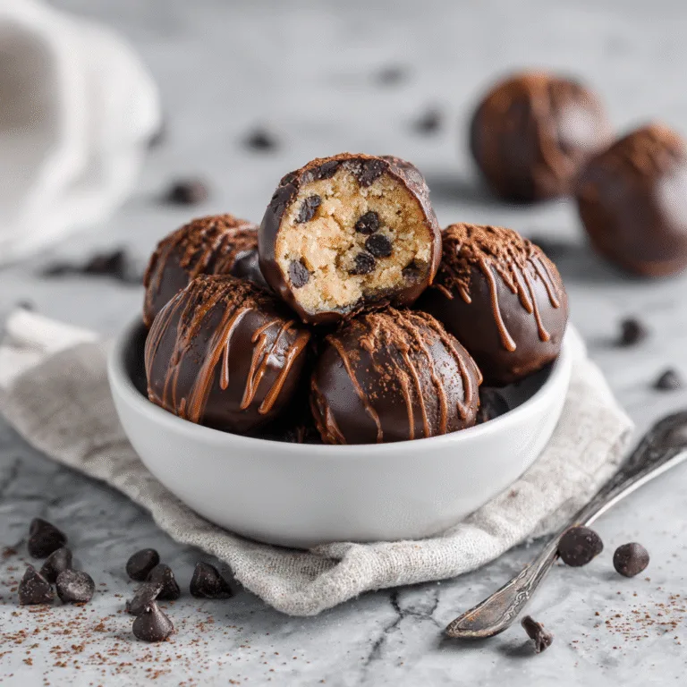 No-Bake Cookie Dough Bites (Eggless & Chocolate-Coated)