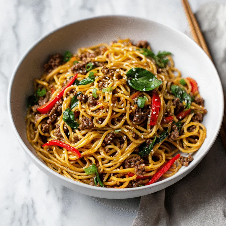 30 Minute Thai Basil Beef Noodles