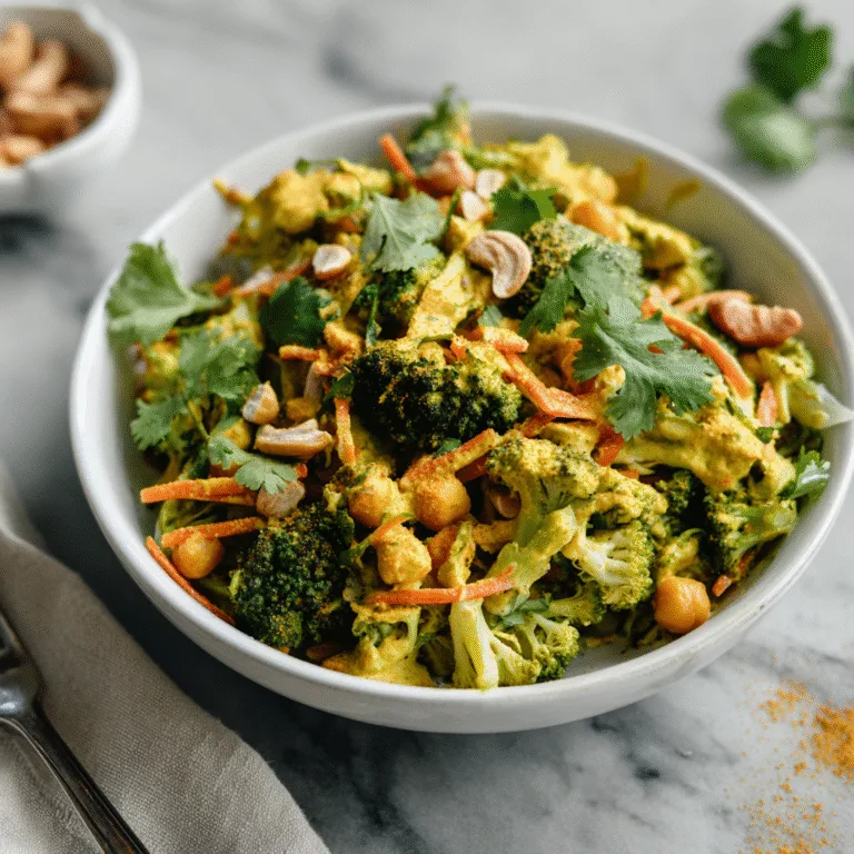 Vegan Curried Broccoli Chickpea Salad: A Creamy, Crunchy Plant-Based Favorite
