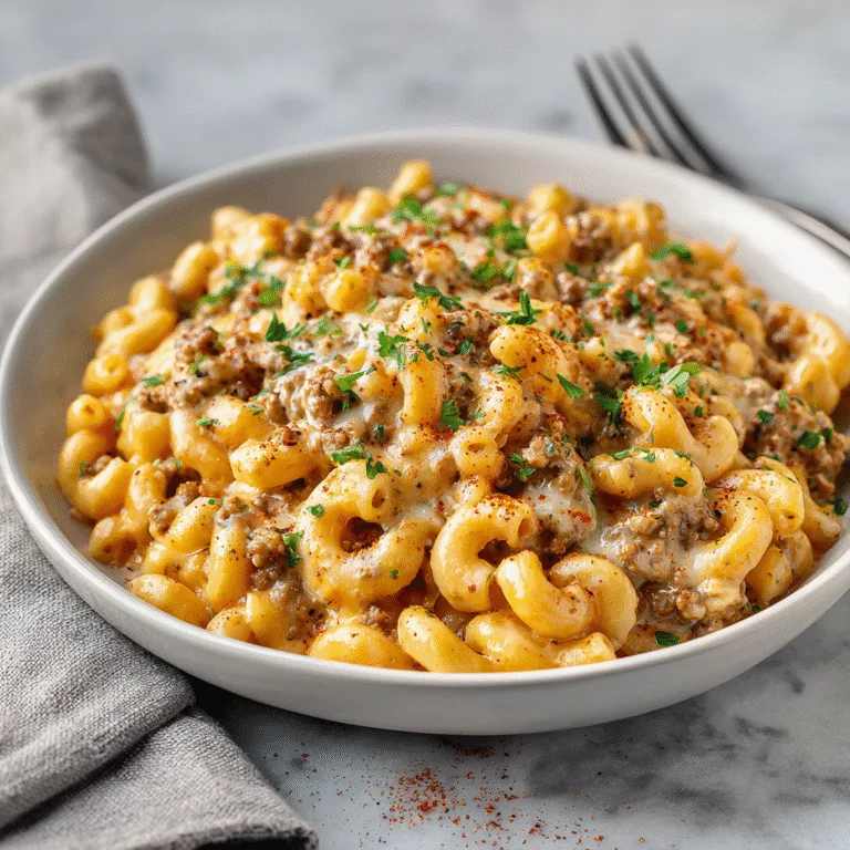 One Pan Lightened Up Hamburger Helper