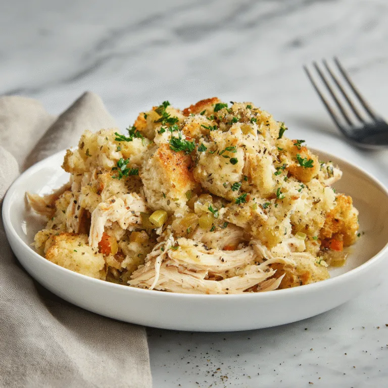 Slow Cooker Chicken and Stuffing