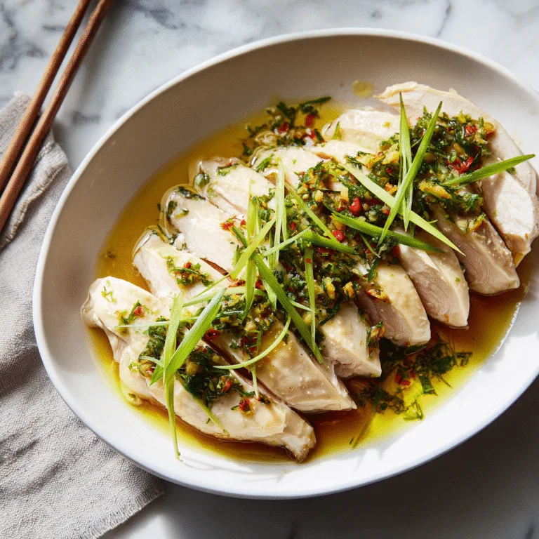 Ginger Steamed Chicken with Spring Onion Oil