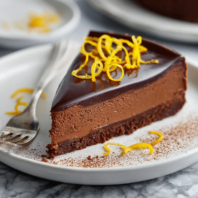 Chocolate Orange Cheesecake – Rich, Creamy & Irresistibly Zesty