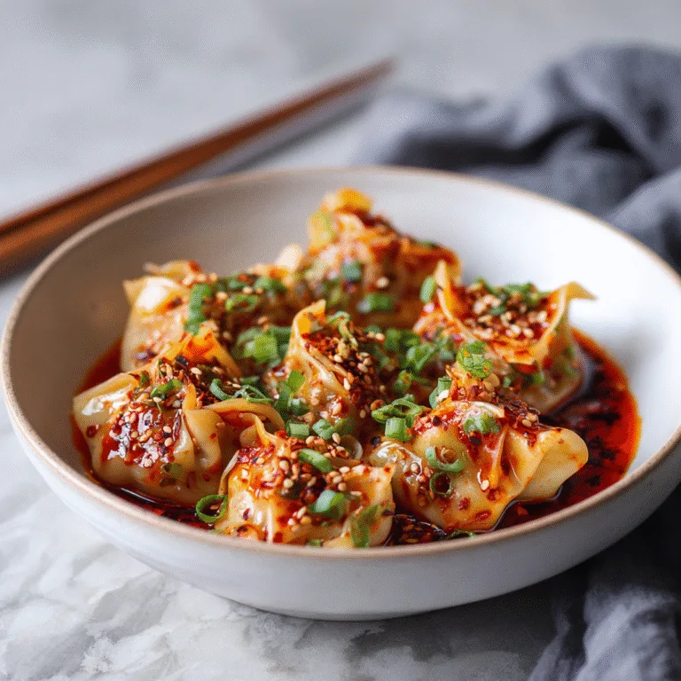 Chicken Wontons in Spicy Chili Sauce – A Bold, Flavor-Packed Favorite